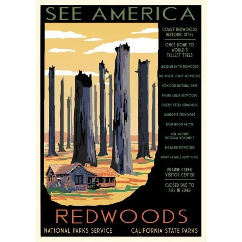 National Parks Redwoods Belgesel Posteri Bu National Parks Redwoods Belgesel Posteri, Kızılwoğanka Milli Parkında yer alan