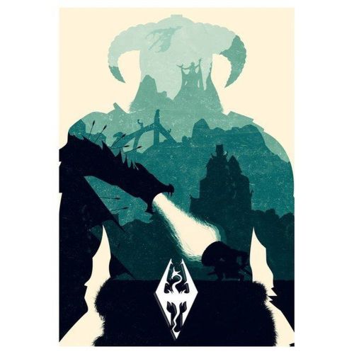 Skyrim Dragonborn Oyun Posteri Skyrim Dragonborn Oyun Posteri
