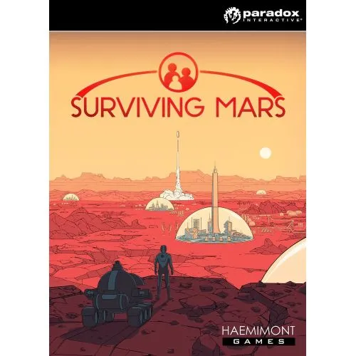 Surviving Mars Game Poster The Surviving Mars Game Poster features a striking design showcasing the Red Planet and futuristic