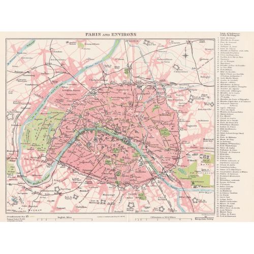 Paris Ve Çevresi Harita Posteri Paris Ve Çevresi Harita Posteri