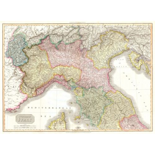 Northern Italy, Tuscany, Florence, Venice, Milano Map Poster Northern Italy, Tuscany, Florence, Venice, Milano Map Poster