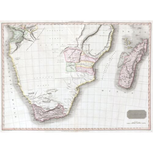 Güney Afrika Haritası Posteri Güney Afrika Haritası Posteri
