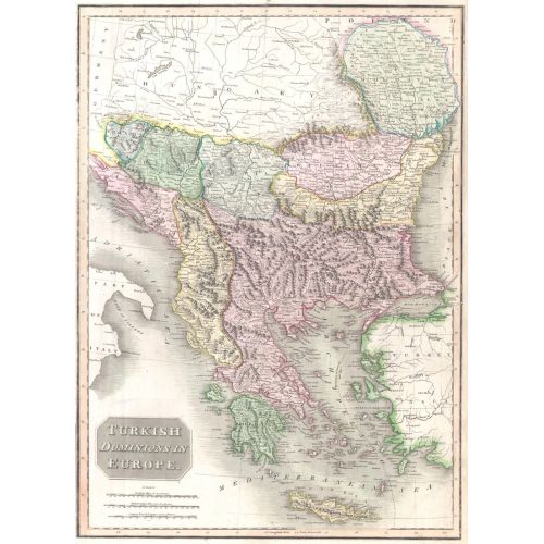 Osmanlı İmparatorluğu Balkanlar Haritası Posteri