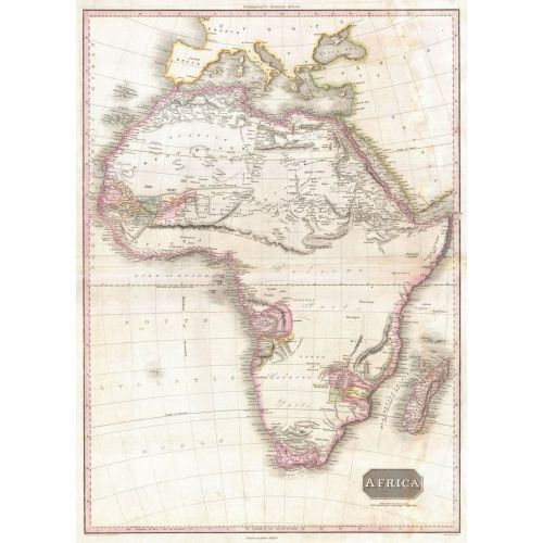 Antik Afrika Tarihi Haritası, Vintage Posteri Antik Afrika Tarihi Haritası, Vintage Posteri