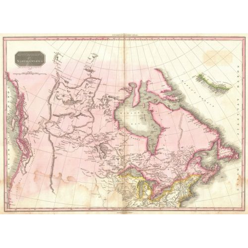 İngiliz Kuzey Amerika Haritası Posteri