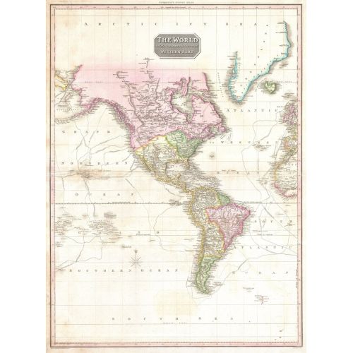 America Continent Map Poster The America Continent Map Poster features a detailed map of North and South America, showcasing