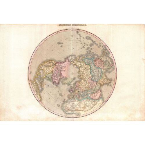 The Northern Hemisphere, North Pole Arctic Map Poster The Northern Hemisphere, North Pole Arctic Map Poster