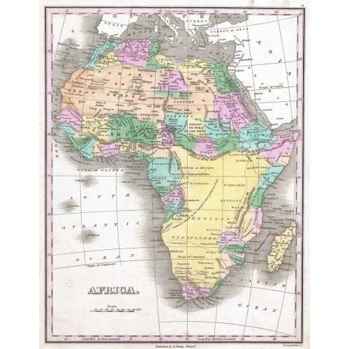 Africa 1827 Map Poster Africa 1827 Map Poster