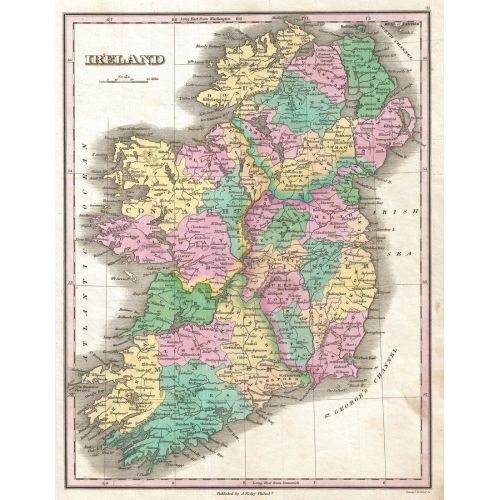 İrlanda 1827 Haritası Posteri