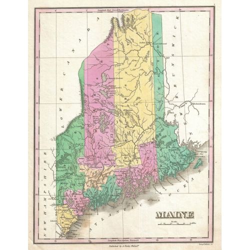 Maine Map Poster