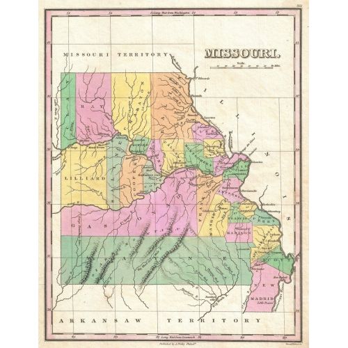 Missouri Haritası Posteri