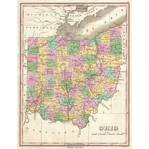 Ohio Haritası Posteri