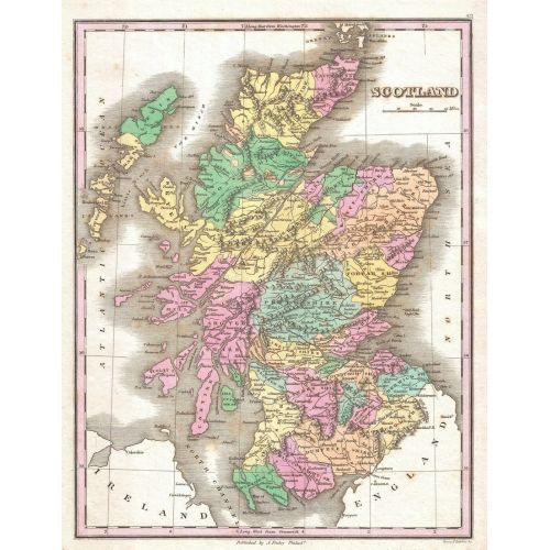 Scotland Map Poster Scotland Map Poster