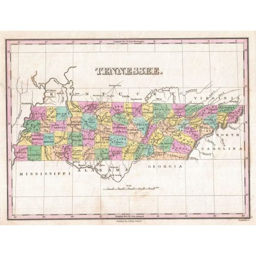 Tennessee Haritası Posteri