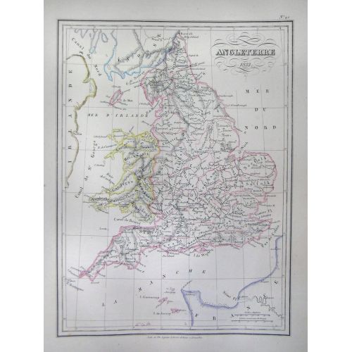 İngiltere 1837 Haritası Posteri