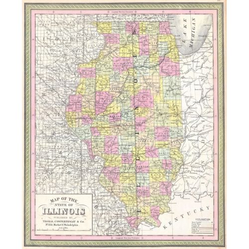 Illinois Haritası Posteri Illinois Haritası Posteri