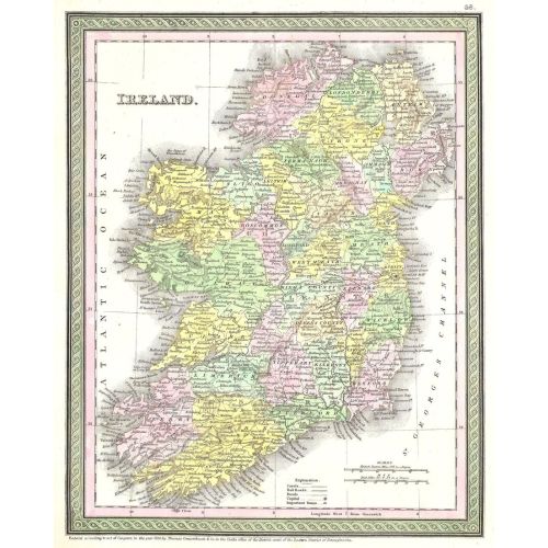 İrlanda 1850 Haritası Posteri