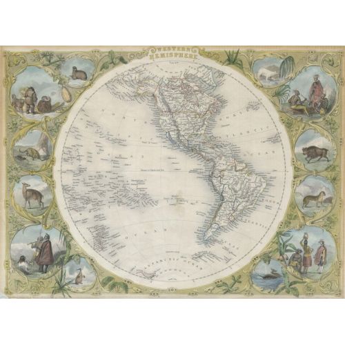 Western Hemisphere Map Poster Western Hemisphere Map Poster