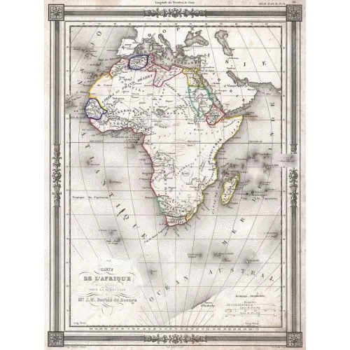 Africa 1852 Map Poster Africa 1852 Map Poster