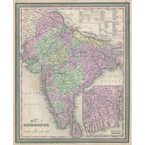 Hindistan 1853 Haritası Posteri
