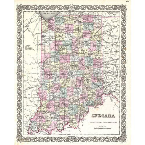 Indiana Haritası Posteri
