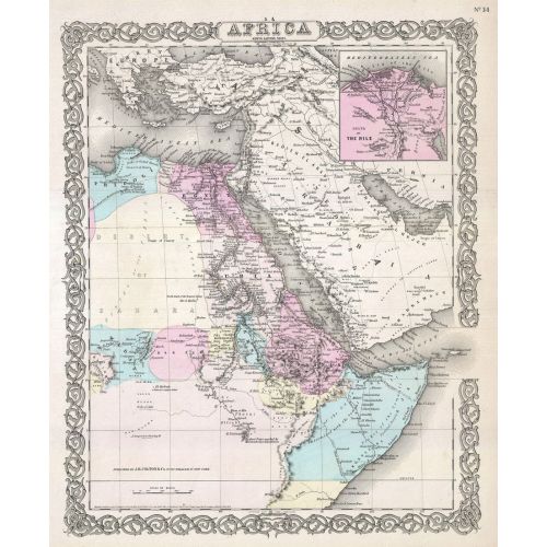 Northeastern Africa 1855 Map Poster The Northeastern Africa 1855 Map Poster features detailed cartography of the region depicting
