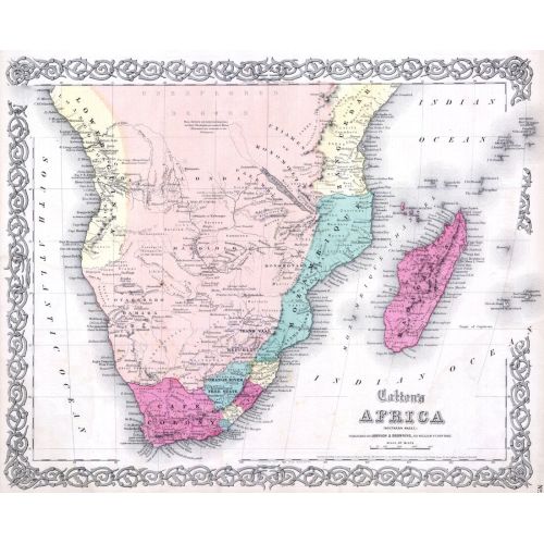 Güney Afrika Haritası Posteri 2 Güney Afrika Haritası Posteri 2