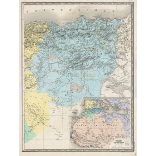 Cezayir Haritası Posteri 2