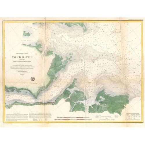 Abd Sahil York River Virginia 1857 Haritası Posteri Abd Sahil York River Virginia 1857 Haritası Posteri
