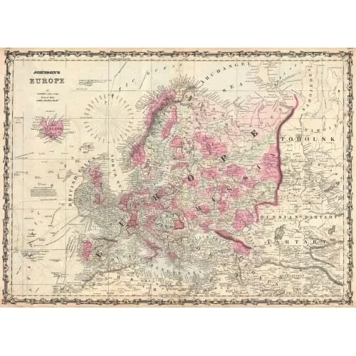 1862 Avrupa Haritası Posteri 1862 Avrupa Haritası Posteri, 19. yüzyıl Avrupa coğrafyasını detaylı bir şekilde gösteren