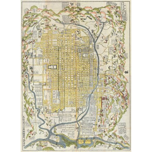 Japonya Kyoto 1696 Haritası Posteri Japonya Kyoto 1696 Haritası Posteri