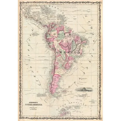 1862 Güney Amerika Haritası Posteri 1862 Güney Amerika Haritası Posteri, o dönemdeki Güney Amerika kıtasının detaylı