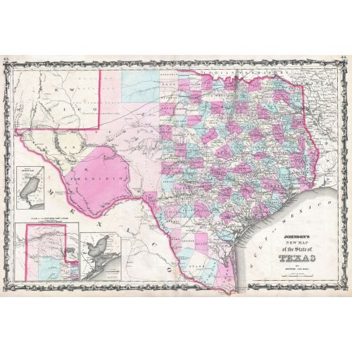 Texas Haritası Posteri