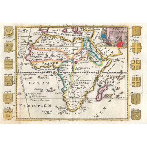 Afrika 1710 Haritası Posteri Afrika 1710 Haritası Posteri