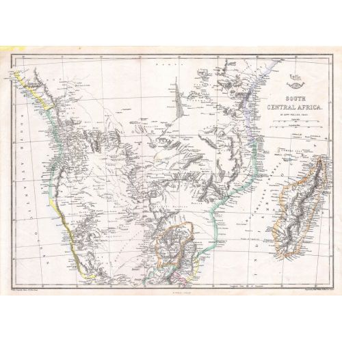 South Central Africa Angola Botswana Tanzania Map Poster The South Central Africa Angola Botswana Tanzania Map Poster features