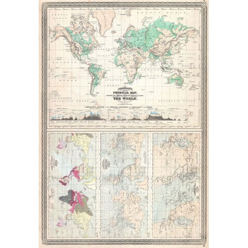 The World Physical Tidal Races-And-Declination Map Poster The World Physical Tidal Races-And-Declination Map Poster features