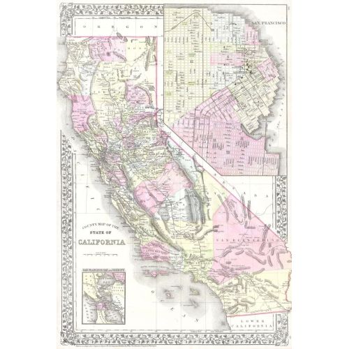 State Of California Map Poster State Of California Map Poster