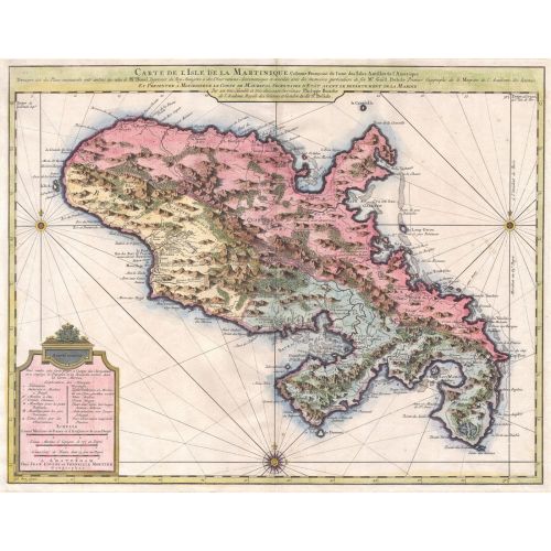 Martinik Haritası Posteri Martinik Haritası Posteri