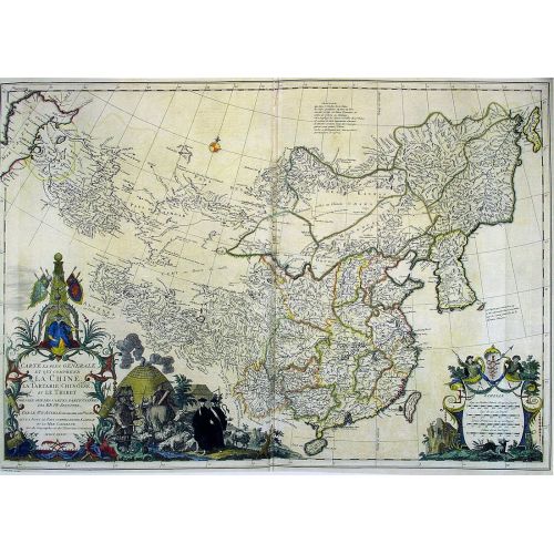 Çin Ve Tibet Haritası Posteri