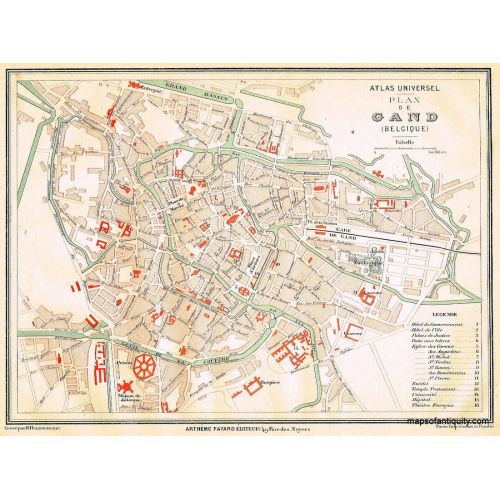 Belgium Gent Map Poster The Belgium Gent Map Poster features a detailed map of the region including streets, landmarks, and