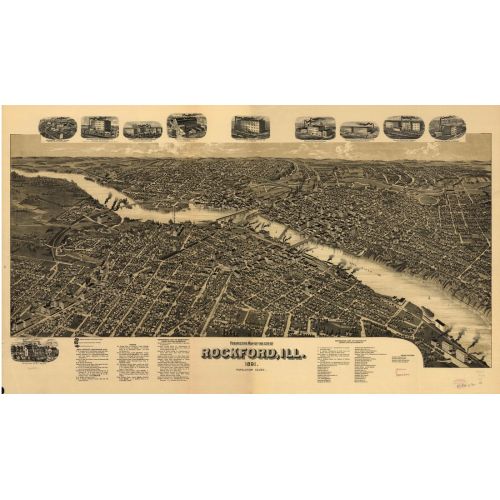 Rockford Illinois Haritası Posteri