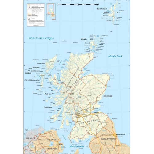 Scotland Map Poster Scotland Map Poster