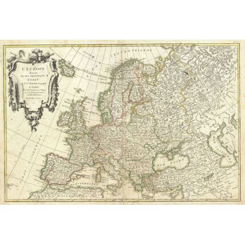 Tarihsel Avrupa 1762 Haritası Posteri