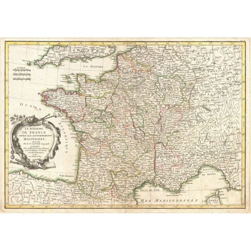 Tarihi Fransa 1762 Haritası Posteri Tarihi Fransa 1762 Haritası Posteri