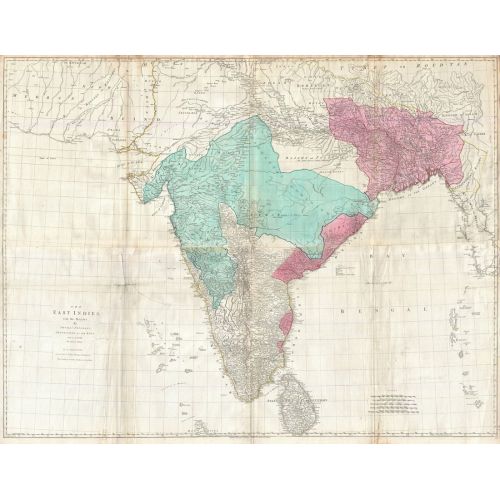 Hindistan Ve Seylan Haritası Posteri