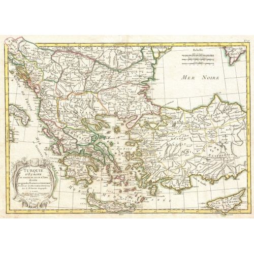 Turkey, Macedonia, Greece Map Poster
