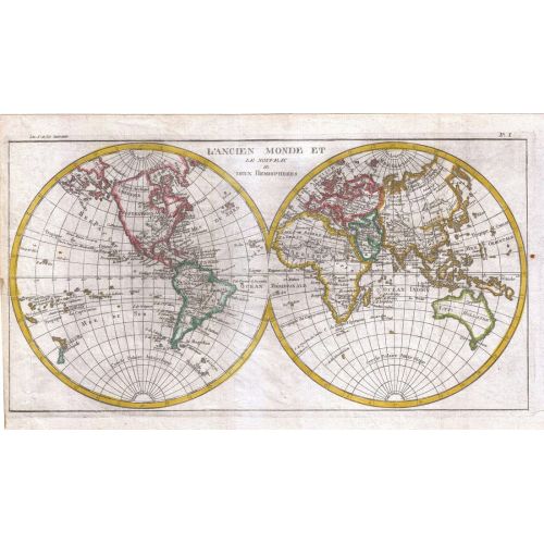 Two Hemispheres Geographicus World Map