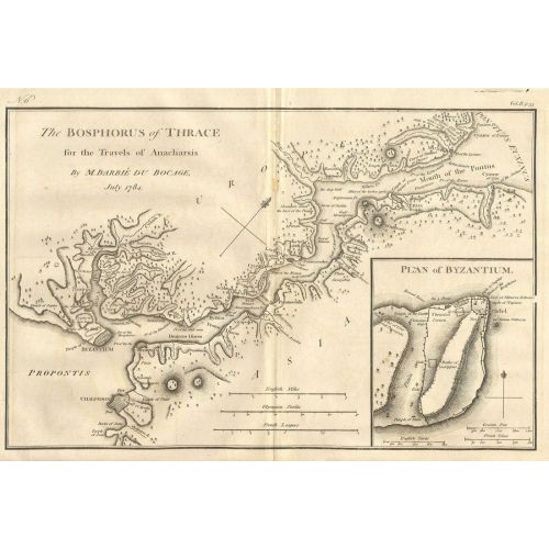 Byzantium Bosphorus Map Poster The Byzantium Bosphorus Map Poster features a detailed map of the region surrounding the iconic