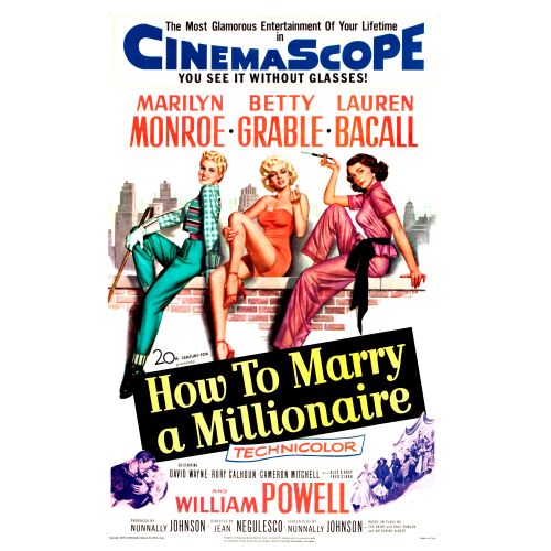 Marilyn Monroe, Milyoner Avcıları Film Posteri 2 Marilyn Monroe, Milyoner Avcıları Film Posteri 2