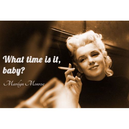 Marilyn Monroe Is Sitting On A Caffe Posters